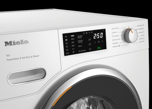 Miele W1 9kg Front Load Washing Machine with TwinDos - White