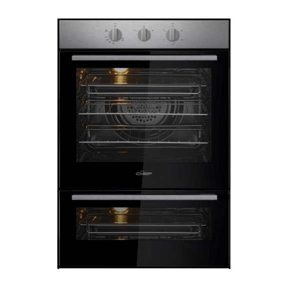 Chef 60cm Built In Electric Oven with Separate Grill - Stainless Steel
