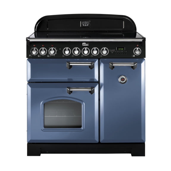 Falcon 90cm Classic Deluxe Induction Range Cooker - Stone Blue/Chrome