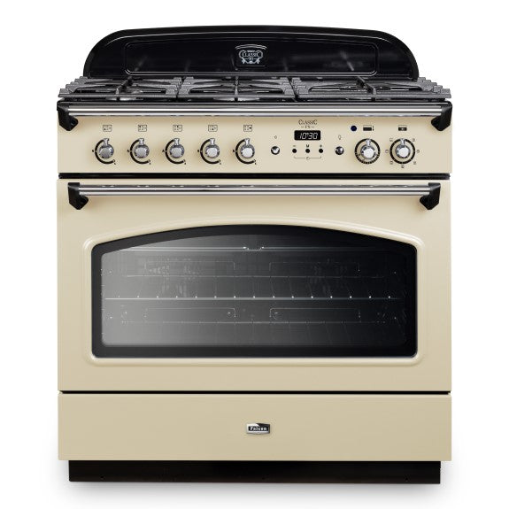 Falcon 90cm Dual Fuel Range Cooker - Cream & Chrome