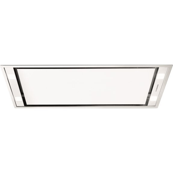 Falmec 90cm Stella Ceiling Cassette Rangehood with In-Line Motor - White Glass