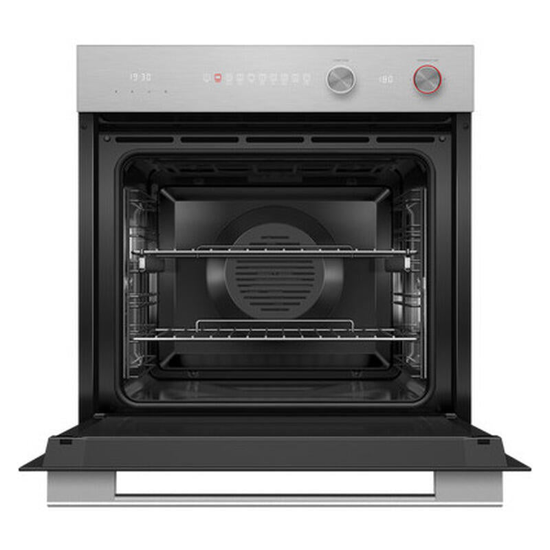 Fisher & Paykel 60cm 9 Function Contemporary Pyrolytic Oven - Brushed Silver Glass (Series 7)