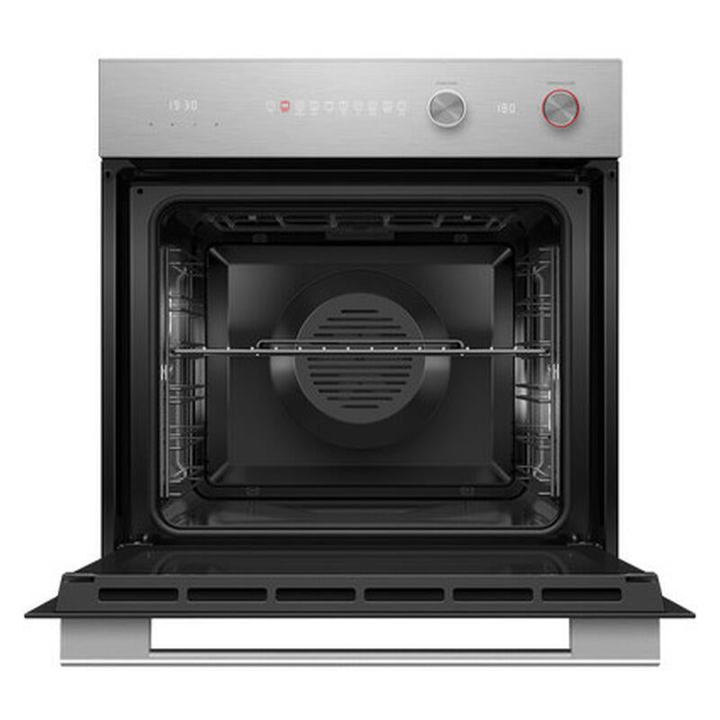The Fisher & Paykel 60cm Contemporary Pyrolytic Oven - Brushed Silver Glass (Series 5)
