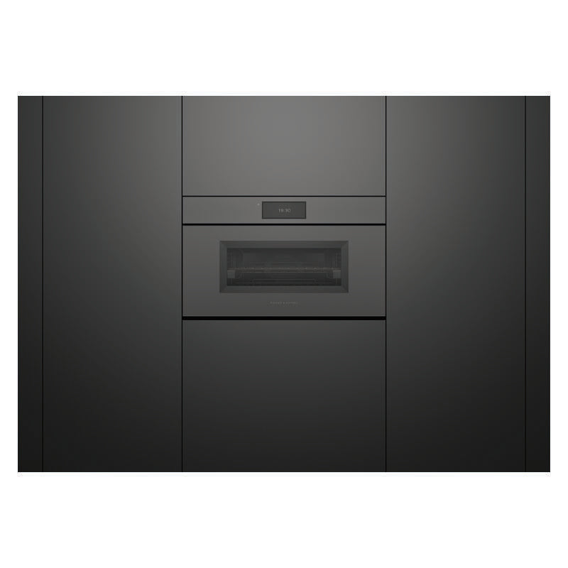 Fisher & Paykel 76cm Minimal Handleless Compact Combi-Steam Oven - Grey Glass (Series 9)