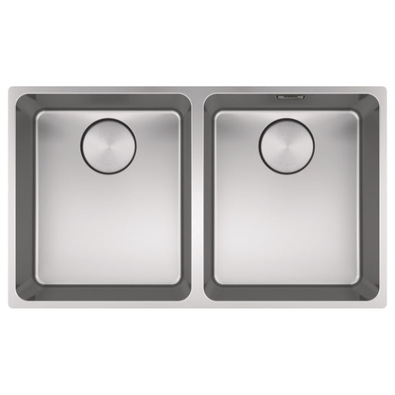 Franke Mythos Double Bowl Undermount Sink with Accessories - Stainless Steel