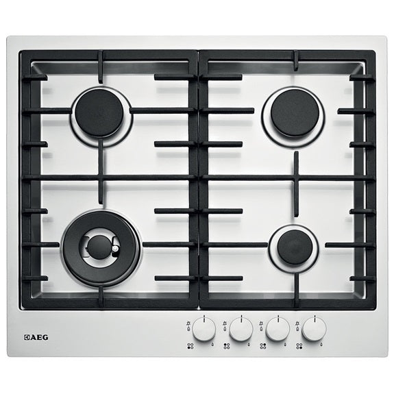 AEG 60cm 4 Burner Gas Cooktop - Stainless Steel
