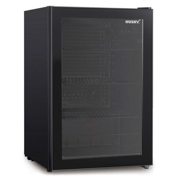 Husky 130 Litre Undercounter Anti-Condensation Door Drinks Chiller - Black