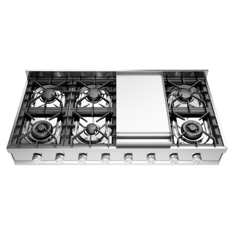 ILVE Professional 8 Burner Cooktop With Teppanyaki