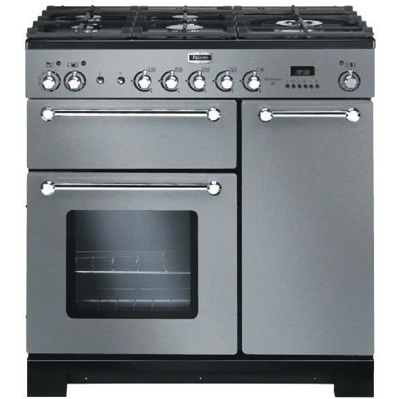 Falcon 90cm Kitchener Dual Fuel Freestanding Cooker - Stainless Steel