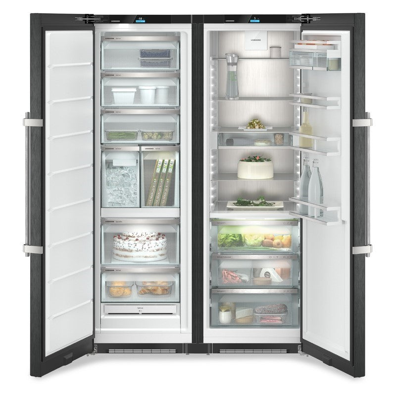 Liebherr 662 Litre BioFresh Fridge & Freezer - Black Steel