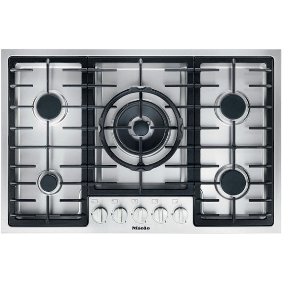 Miele 77cm 5 Burner Gas Cooktop - Stainless Steel