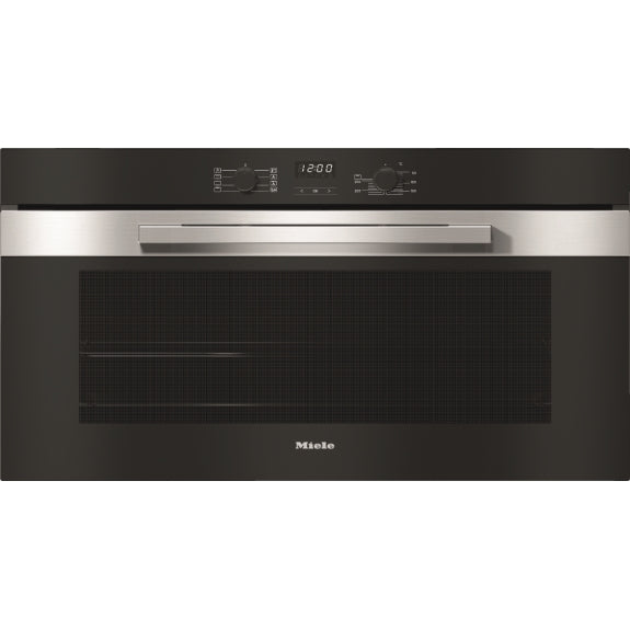 Miele 90cm Pureline Built - In Pyrolytic Electric Oven - Clean Steel