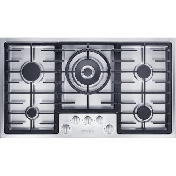 Miele 5 Burner Gas Cooktop with Wok Burner - Stainless Steel