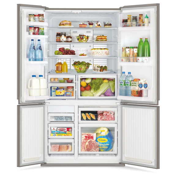 Mitsubishi Electric 635 Litre French Door Fridge - Argent Silver