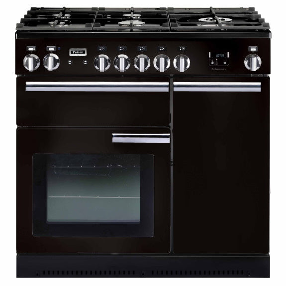 Falcon 90cm Professional+ Dual Fuel Cooker - Black/Chrome