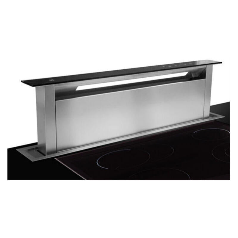 Sirius 118cm Valentina Downdraft Rangehood Black Glass Fascia