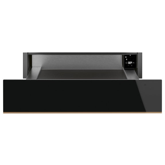 Smeg 15cm Built-In Warming Drawer - Black (Dolce Stil Novo)