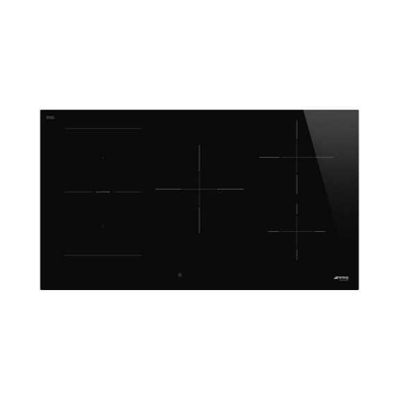 Smeg 90cm 5 Zone Induction Cooktop - Black
