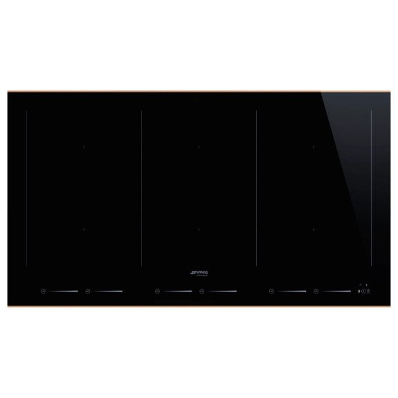 Smeg 90cm Dolce Stil Novo Induction Cooktop - Black/Copper