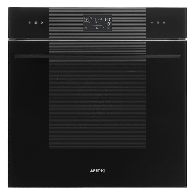 Smeg 60cm Linea Pyrolytic Steam Oven - Pure Black