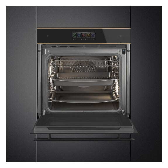 Smeg 60cm Dolce Stil Novo Pyrolytic Steam Oven - Black