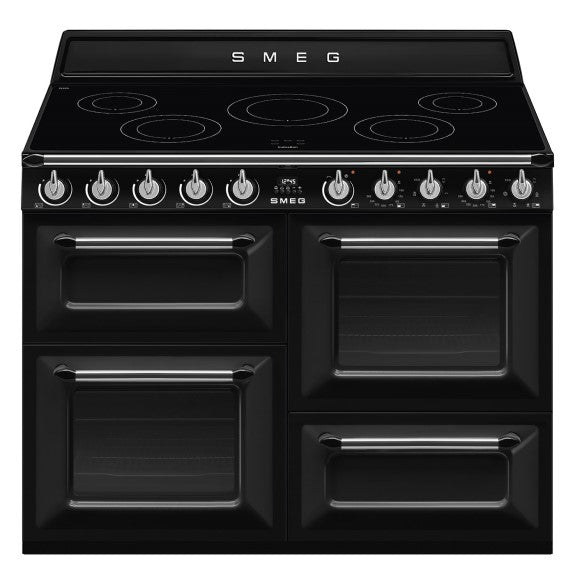 Smeg 110cm Victoria Freestanding Cooker with Induction Hob - Black