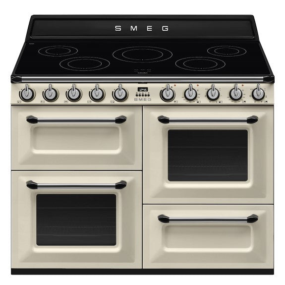 Smeg 110cm Victoria Freestanding Cooker with Induction Hob - Cream