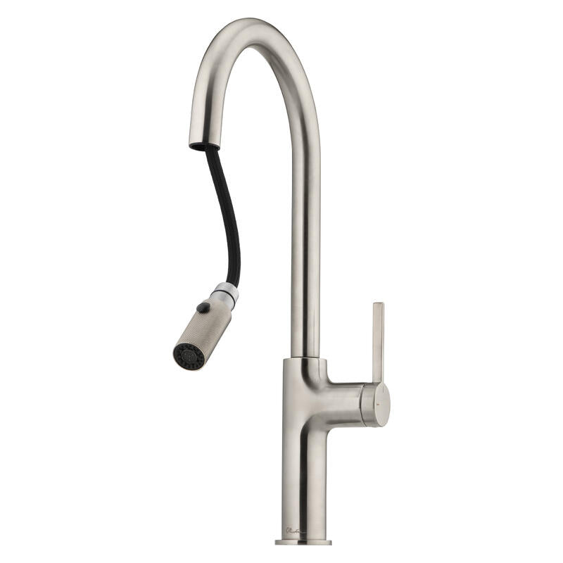 Oliveri Vilo Goose Neck Pull Out Spray Mixer - Brushed Nickel