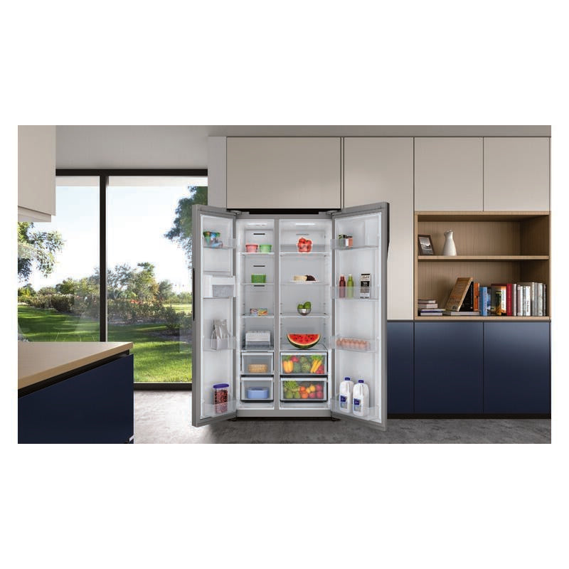 Westinghouse 624L Side-by-Side Fridge Freezer - Silver