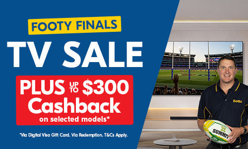 Footy Finals TV Sale + Cashback on Selected Models
