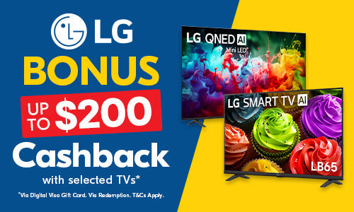 Up to $200 Cashback on selected LG 2026 TVs