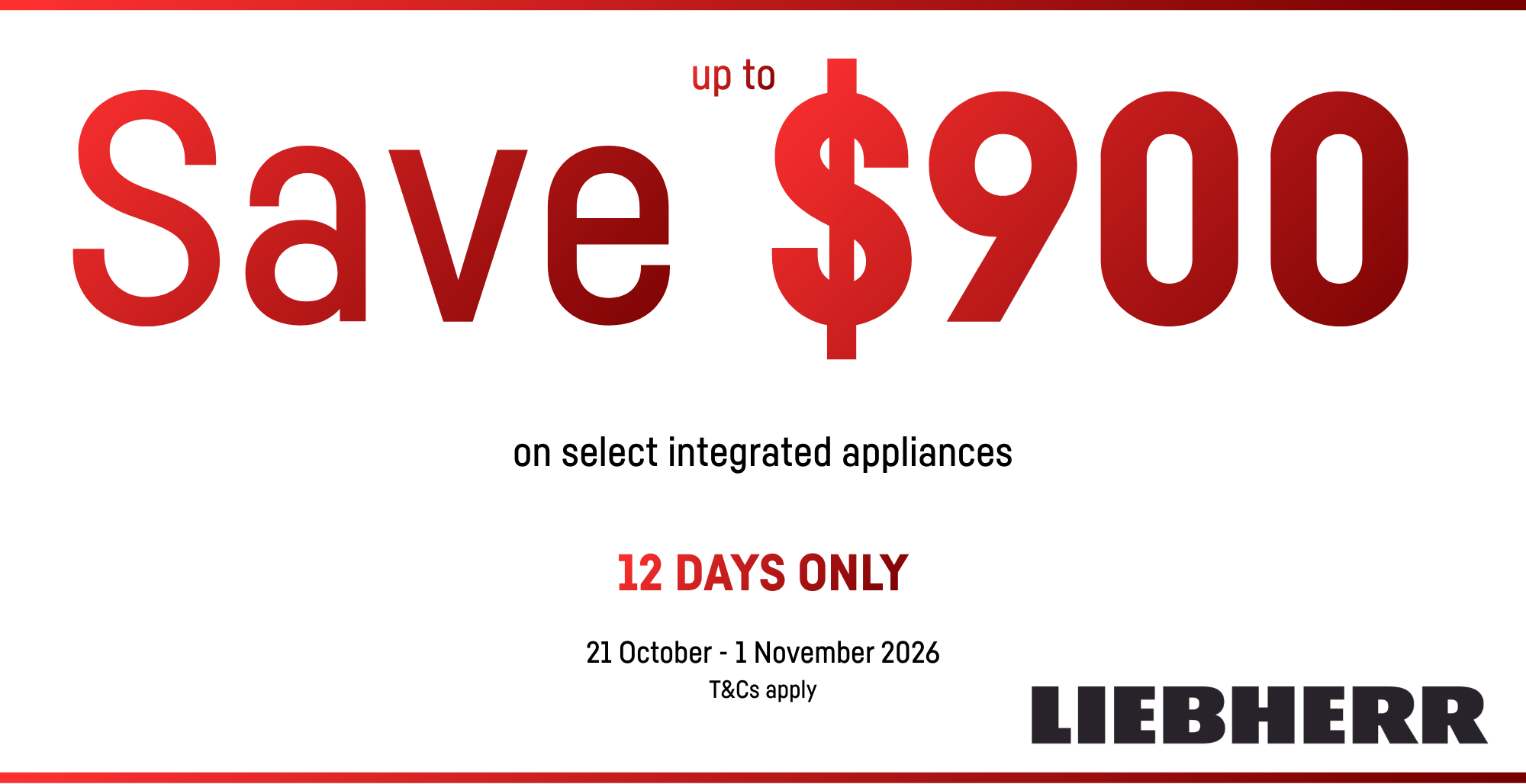 Save up to $900 on select Liebherr Integrated Appliances