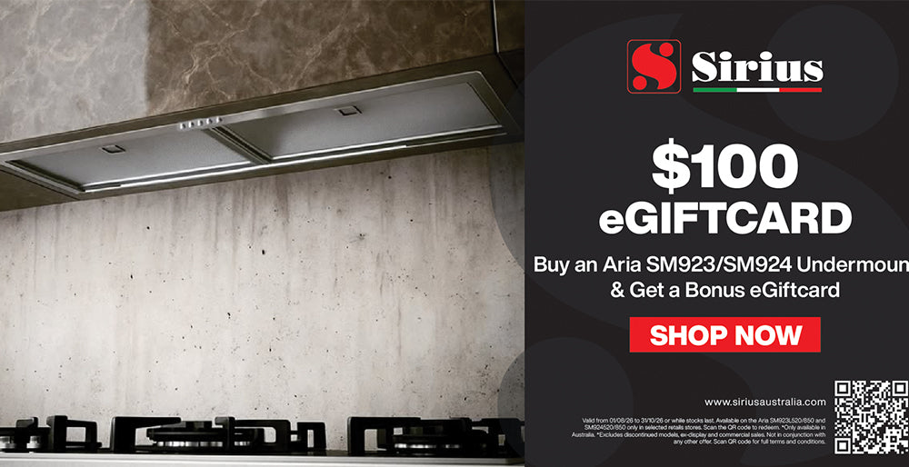 Bonus $100 eGiftcard with Sirius Aria Undermount Range