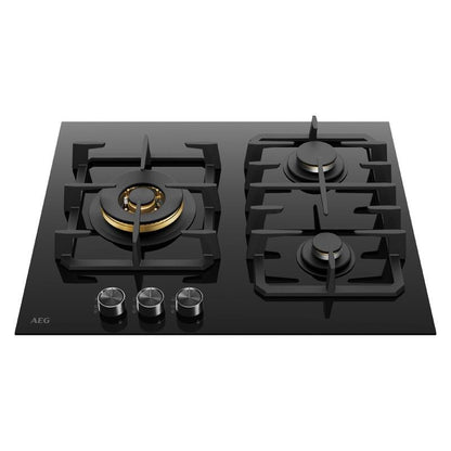 AEG 60cm 3 Burner Ceramic Glass Gas Cooktop