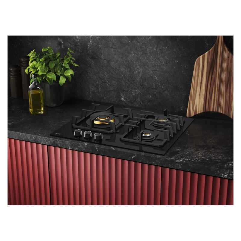 AEG 60cm 3 Burner Ceramic Glass Gas Cooktop
