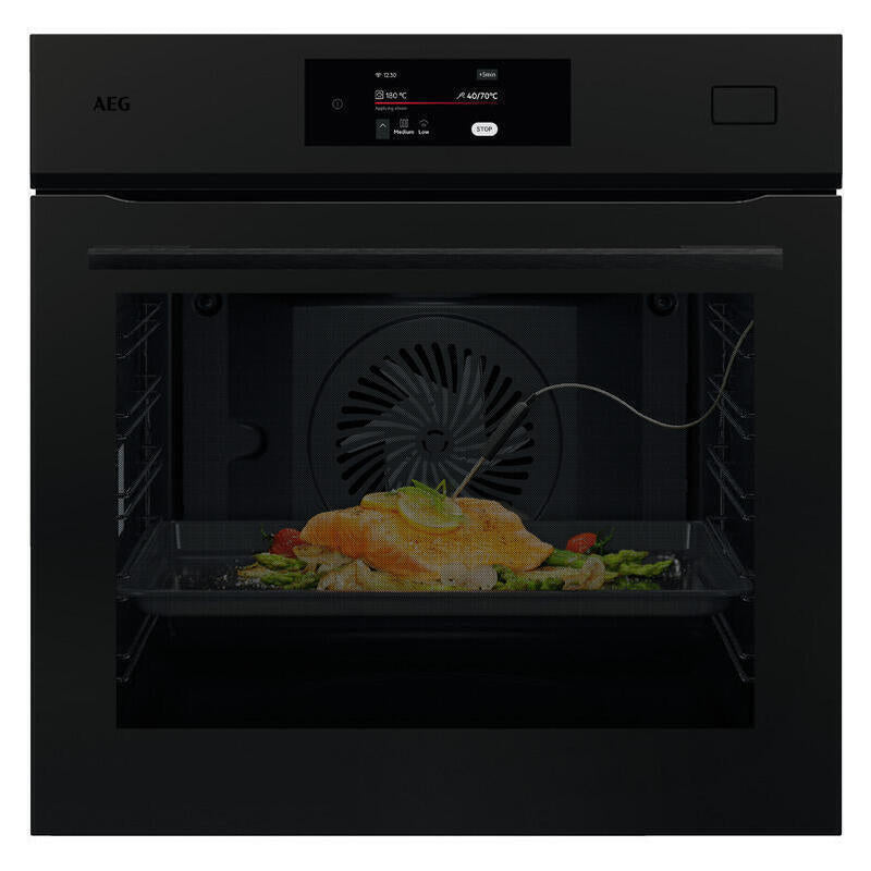 AEG 60cm Built-In Steam Oven with 24 Functions - Matte Black
