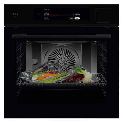 AEG 60cm Built-In Steam Oven - Black