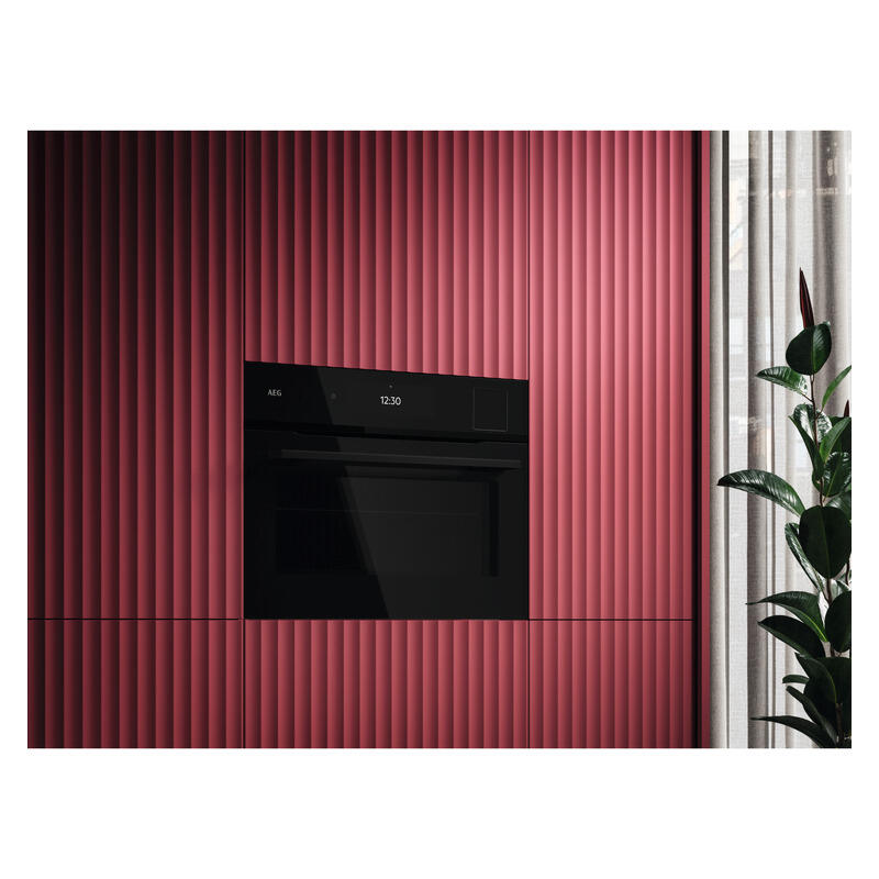 AEG 60cm Built-In Compact Steam Oven with 24 Functions - Black