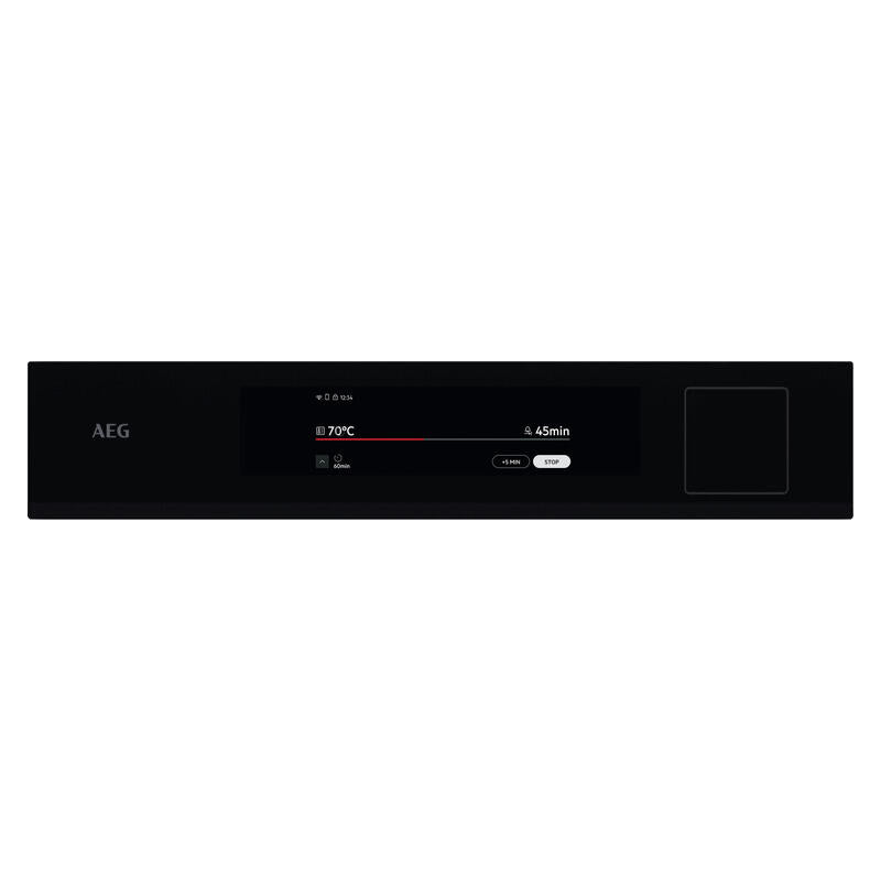 AEG 60cm Built-In Compact Steam Oven with 24 Functions - Black
