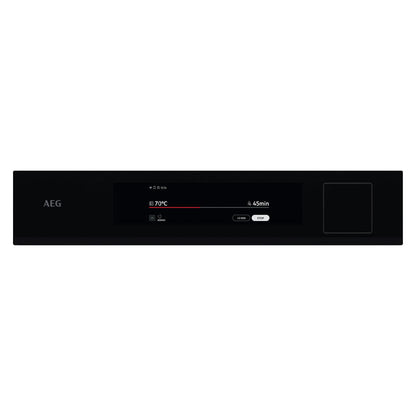AEG 60cm Built-In Compact Steam Oven with 24 Functions - Black