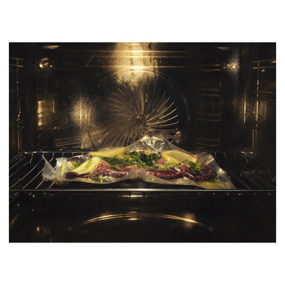AEG 60cm Built-In Compact Steam Oven with 24 Functions - Black