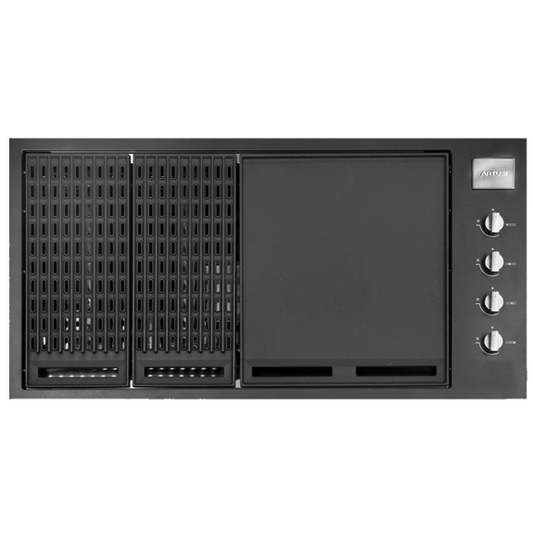 Artusi 4 Burner Built-In Gas BBQ - Matte Black
