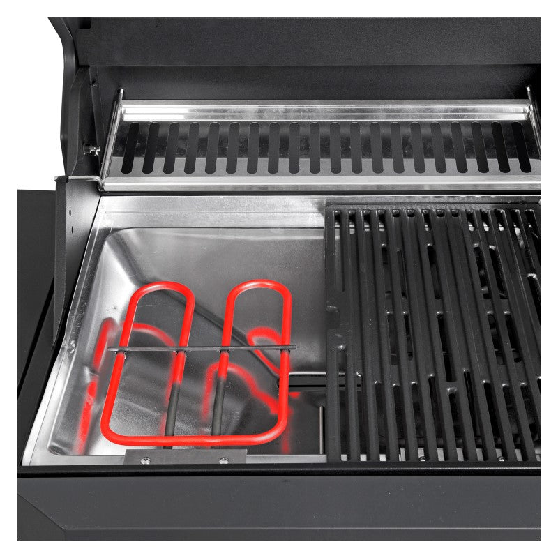 Artusi 240v Electric 2 Burner BBQ with Folding Shelves and Cabinet