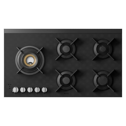 ASKO 90cm 5 Burner Volcano Gas Cooktop - Black