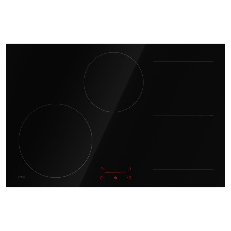 Asko 80cm 4 Zone Bridge Induction Cooktop - Black