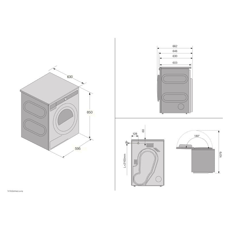 ASKO 8kg Heat Pump Condenser Dryer - White (Classic Series 1)