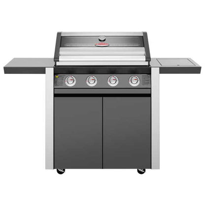 BeefEater 1600 Series Dark BBQ & Trolley with Side Burner - Powder Coated Graphite
