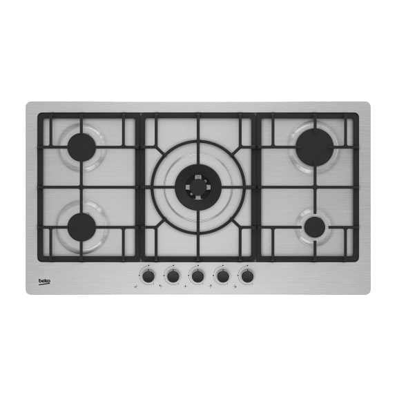 Beko 90cm Gas Cooktop - Stainless Steel