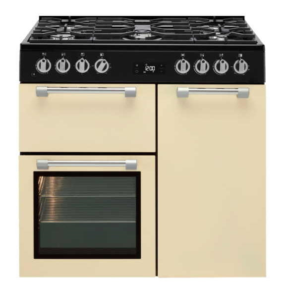 Beko 90cm Dual Fuel Freestanding Cooker - Cream