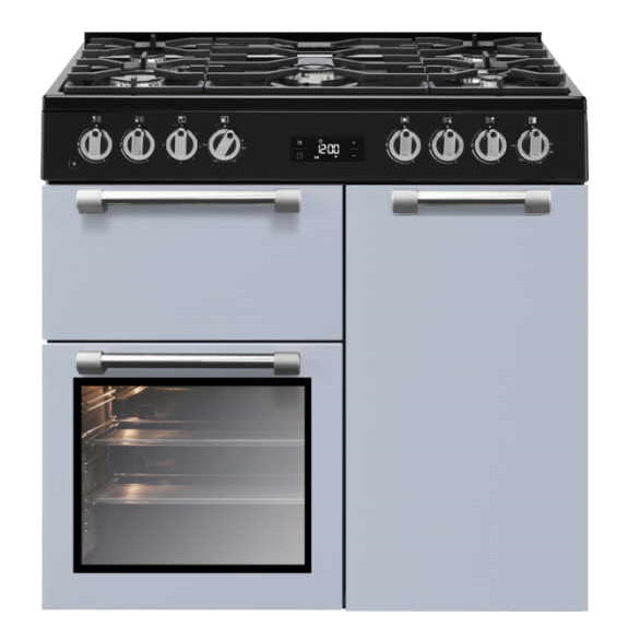 Beko 90cm Dual Fuel Freestanding Cooker - Blue